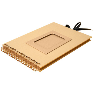 线圈空白diy相册本情侣纪念成长记录手册黑色牛皮卡纸手工剪贴薄