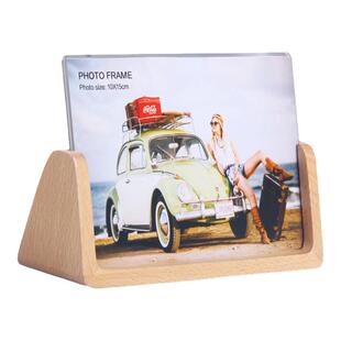 相框摆台刻字洗照片定制diy做成相册加打印7寸亚克力展示U型实木