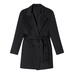 【纯羊绒】诗篇专选气质系带双面羊绒大衣毛呢外套2025冬季款