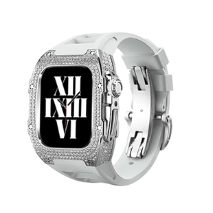 适用AppleWatch8表带iWatch9金属AppleWatchS苹果S9/S8/S7手表带iWatchS表壳iWatchSE高级感SE女AppleWatchSE