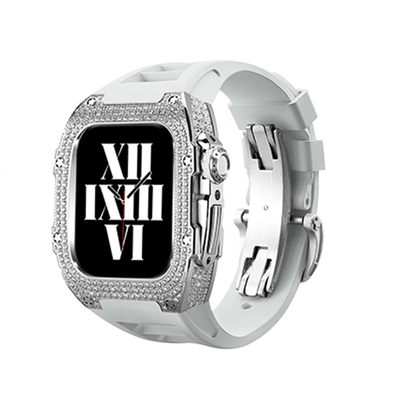 适用iWatch不锈钢表壳镶5A皓石