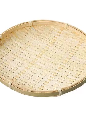 手工竹编晾晒沥水收纳筐