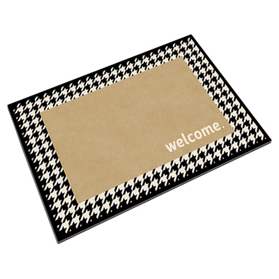 小羊皮纹理可擦洗法式入户地垫