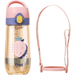 QWE夏季吸管杯子ppsu儿童学生上学专用水杯大容量刻度直饮杯孕妇