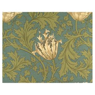 日本进口威廉莫里斯帆布面料海葵花手工包桌布印染纯棉布料名师布