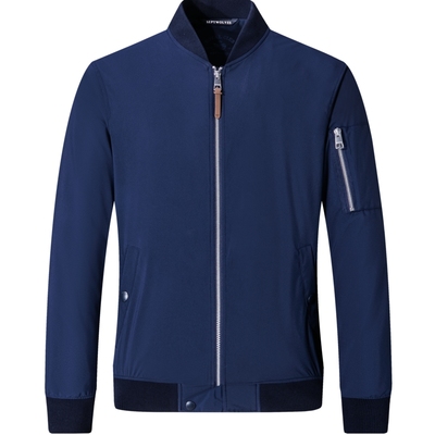 七匹狼棒球领抗菌夹克