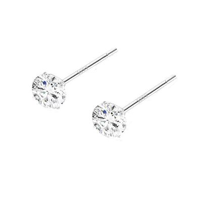 999纯银耳钉女钻石耳饰