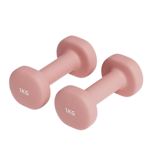 浸塑哑铃女士健身家用器材男士练臂肌瑜伽学生儿童纯铁防滑小哑铃