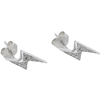 珠宝925银满镶嵌耳钉定制