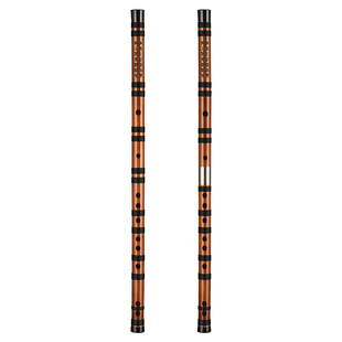 沁律竹笛子专业演奏级苦竹笛子EF调古风横笛儿童成人考级笛子乐器