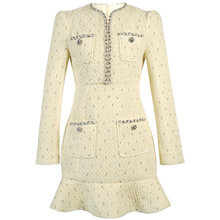 约会御姐风生日party小礼服高级感女装镶钻名媛风气质鱼尾连衣裙