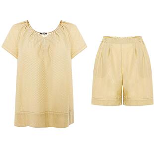 BECHIC守护系列短袖分身家居套装睡衣女简约风BC46BL1