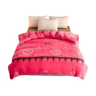 【网红暴款】秋冬保暖牛奶绒被套单件双面绒加厚加绒法兰绒四件套