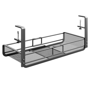 电脑桌下理线架插排固定器置物架免打孔路由器放置架电线走线神器