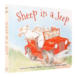 英文原版小羊向前冲Sheep in a jeep/shop/on a Ship 吉普车里的羊 Where Is the Green绿绵羊在哪儿廖彩杏韵文推荐书单 亲子绘本
