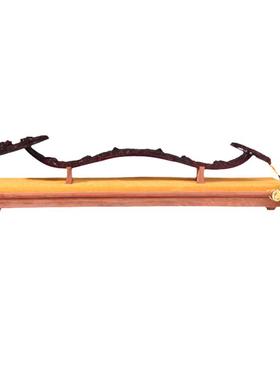 赞比亚血檀50cm九龙红木玻璃罩