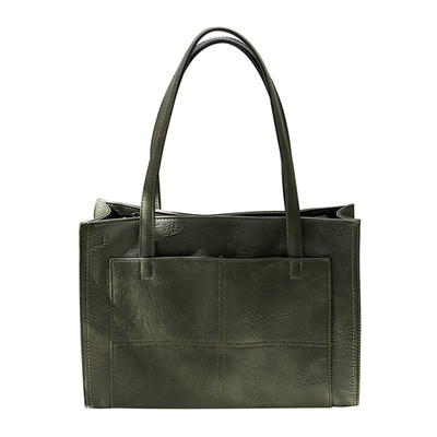 简约通勤复古可放14寸电脑大包包