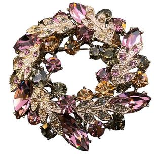 贝琳胸针记复古紫荆花西服大号配饰开衫大衣胸花时尚气质别针5528