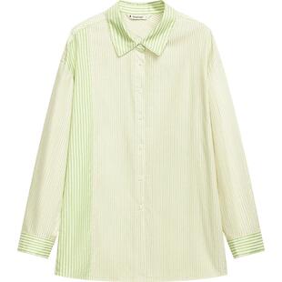 【薄荷曼波】播纯棉条纹衬衫女春夏商场同款设计感衬衣BDR1CD0211