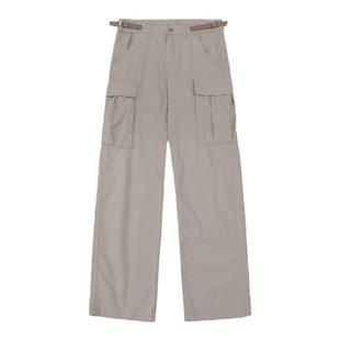 欧美街头潮牌高街宽松直筒大口袋工装裤男女高腰显瘦hiphop裤子潮