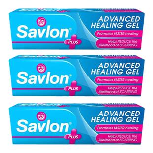 欧洲直邮英国药房Savlon沙威隆高级愈合凝胶3*50g祛疤愈合祛疤膏