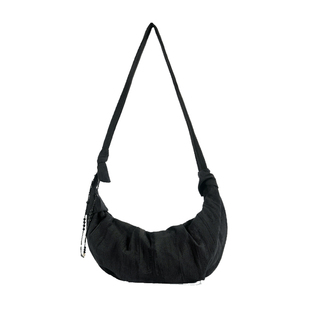 No sense无感官&浮游野人「药织挎」慵懒机理牛角包单肩斜挎饺子