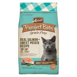 Merrick/麻利猫粮进口美国田园系列无谷三文鱼甜薯成猫粮1.8kg