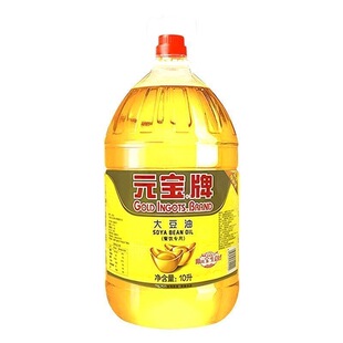 大豆油元宝牌10升桶装油食用油家用商用煎炸烹饪