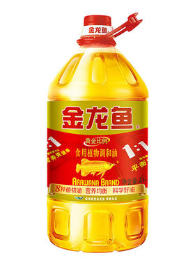 金龙鱼黄金比例植物食用油4L*4家用桶装整箱装餐饮优惠团购调和油