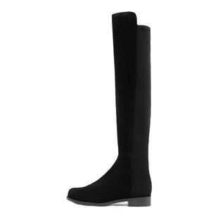 SW 5050 经典秋冬圆头骑士靴平跟过膝靴女拼接瘦瘦靴长筒靴女靴子