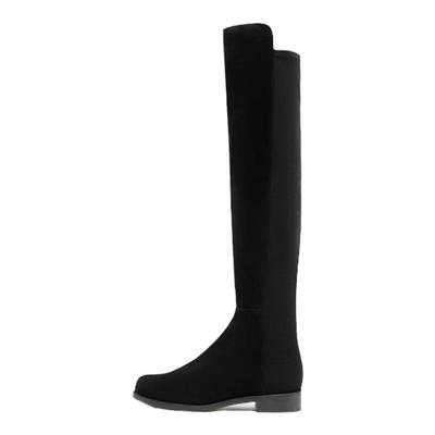 SW经典款秋冬圆头拼接长筒靴子