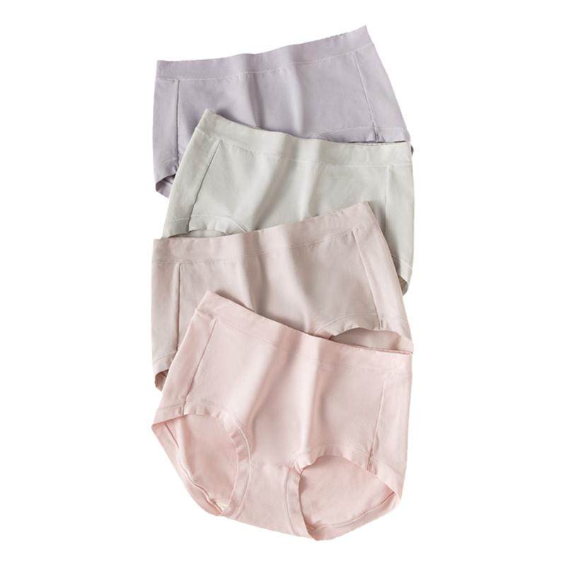 顶瓜瓜内裤女中腰棉质三角裤纯色