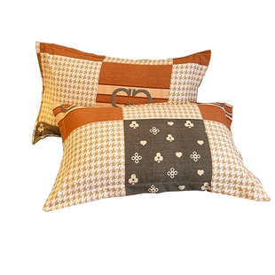 全棉磨毛枕套一对装纯棉枕头套冬加厚单人枕芯内胆套48cmx74cm男