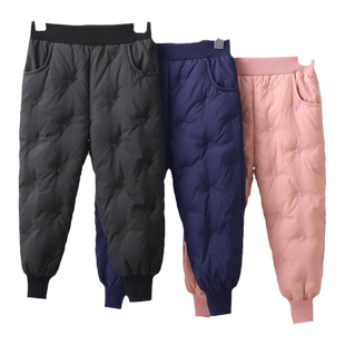 罗蒙儿童羽绒裤内胆校服神器男童2025新款秋冬季加厚保暖裤子内穿