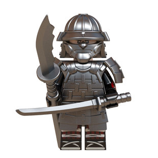 第三方中古日本武士盔甲WM6090浪人铠甲拼装积木中国积木人仔玩具