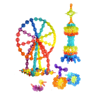 mideer弥鹿雪花片拼插积木幼儿园宝宝儿童大号加厚益智拼装玩具