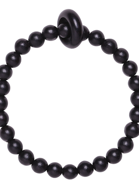 黑檀木圆珠手串单圈跑环配饰