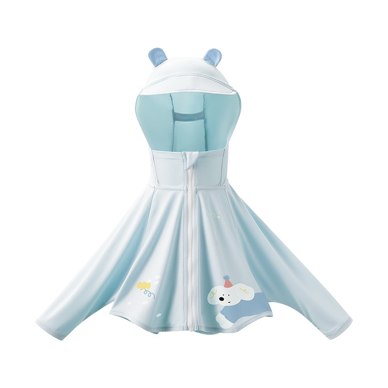 十月结晶粒粒阳光儿童防晒衣防紫外线冰感斗篷夏日户外透气轻薄款