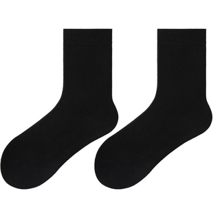 派米黑色袜子女中筒袜jk小腿袜女士四季白色长袜搭配小皮鞋乐福鞋