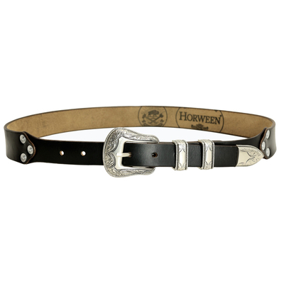 西部牛仔唐草雕刻花纹复古皮带男