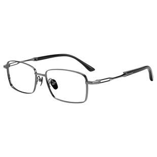 木川145MM眼镜男近视超轻钛架天然牛角腿方框厚边圈可配高度数