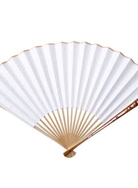 老料精磨罗汉佛肚竹真金文玩扇子