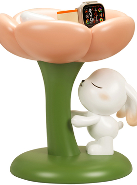 鞋柜玄关放钥匙摆件可爱兔子收纳托盘搬家礼物乔迁新居入户进门口