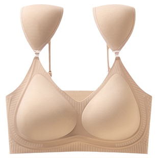 草本初色垫肩内衣小胸聚拢显大防下垂粉底液肤无痕隐形直角肩文胸