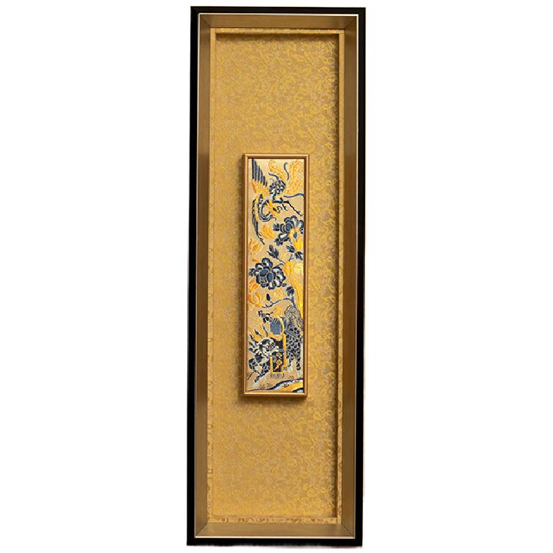 南京云锦研究所威凤祥麟镜框挂画装饰画玄关过道走廊卧室轻奢入户