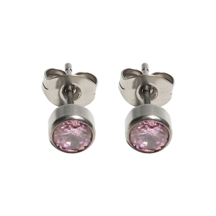 2025年新款钛合金耳钉小众爆闪粉钻防过敏耳蜗钉名媛时尚耳骨钉女