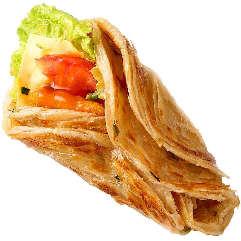 正宗手抓饼50片115g大面饼量贩装商用摆摊早餐家庭装煎饼送纸袋