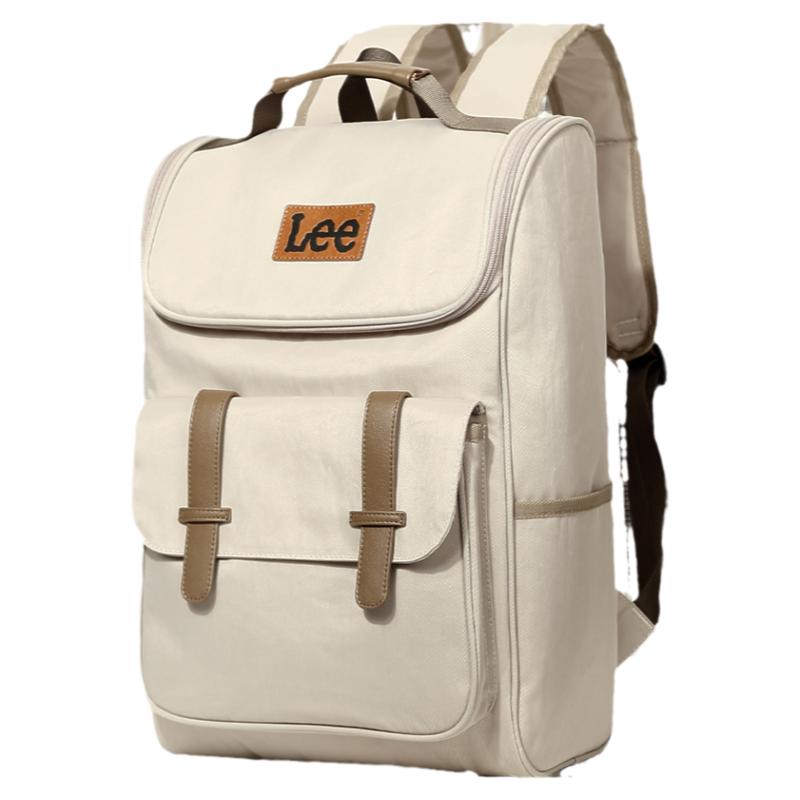 Lee潮牌双肩包女设计感小众大学生书包大容量旅行背包初中电脑包