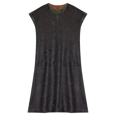 萧娘【锦绣芳华】花罗香云纱连衣裙新中式国风女裙桑蚕丝长裙5206