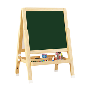 儿童画板小黑板家用教学可擦支架式磁性绘画板双面可画高度可调节